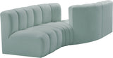 Arc Mint Green Vegan Leather Modular Sofa 101Mint-S4A Meridian Furniture