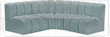 Arc Mint Green Vegan Leather Modular Sofa 101Mint-S4B Meridian Furniture