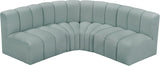 Arc Mint Green Vegan Leather Modular Sofa 101Mint-S4B Meridian Furniture