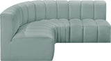 Arc Mint Green Vegan Leather Modular Sofa 101Mint-S4B Meridian Furniture