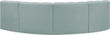 Arc Mint Green Vegan Leather Modular Sofa 101Mint-S4B Meridian Furniture