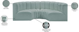 Arc Mint Green Vegan Leather Modular Sofa 101Mint-S4C Meridian Furniture