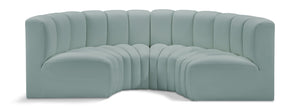 Arc Mint Green Vegan Leather Modular Sofa 101Mint-S4C Meridian Furniture