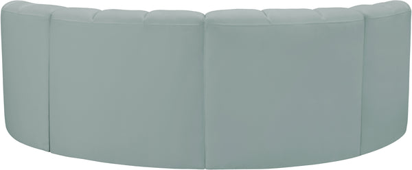 Arc Mint Green Vegan Leather Modular Sofa 101Mint-S4C Meridian Furniture