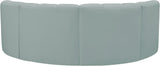 Arc Mint Green Vegan Leather Modular Sofa 101Mint-S4C Meridian Furniture