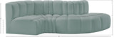 Arc Mint Green Vegan Leather Modular Sofa 101Mint-S4D Meridian Furniture