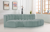 Arc Mint Green Vegan Leather Modular Sofa 101Mint-S4D Meridian Furniture