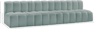 Arc Mint Green Vegan Leather Modular Sofa 101Mint-S4E Meridian Furniture