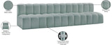 Arc Mint Green Vegan Leather Modular Sofa 101Mint-S4E Meridian Furniture