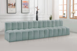 Arc Mint Green Vegan Leather Modular Sofa 101Mint-S4E Meridian Furniture