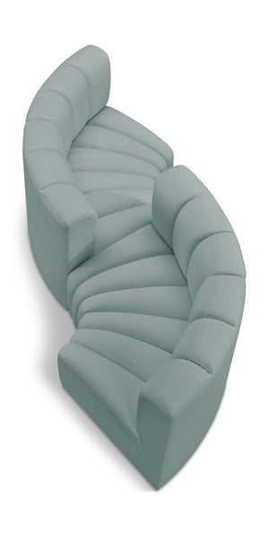 Arc Mint Green Vegan Leather Modular Sofa 101Mint-S4F Meridian Furniture