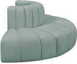 Arc Mint Green Vegan Leather Modular Sofa 101Mint-S4G Meridian Furniture