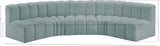 Arc Mint Green Vegan Leather Modular Sofa 101Mint-S5A Meridian Furniture