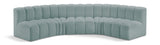 Arc Mint Green Vegan Leather Modular Sofa 101Mint-S5A Meridian Furniture