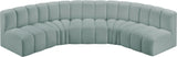 Arc Mint Green Vegan Leather Modular Sofa 101Mint-S5A Meridian Furniture