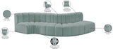 Arc Mint Green Vegan Leather Modular Sofa 101Mint-S5B Meridian Furniture