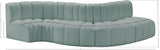 Arc Mint Green Vegan Leather Modular Sofa 101Mint-S5B Meridian Furniture