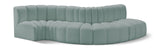 Arc Mint Green Vegan Leather Modular Sofa 101Mint-S5B Meridian Furniture