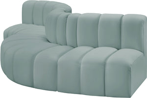 Arc Mint Green Vegan Leather Modular Sofa 101Mint-S5B Meridian Furniture