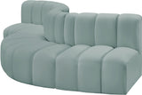 Arc Mint Green Vegan Leather Modular Sofa 101Mint-S5B Meridian Furniture