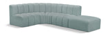 Arc Mint Green Vegan Leather Modular Sofa 101Mint-S5C Meridian Furniture