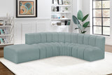 Arc Mint Green Vegan Leather Modular Sofa 101Mint-S5C Meridian Furniture