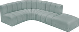 Arc Mint Green Vegan Leather Modular Sofa 101Mint-S5C Meridian Furniture