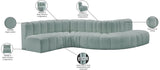 Arc Mint Green Vegan Leather Modular Sofa 101Mint-S6A Meridian Furniture