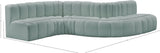 Arc Mint Green Vegan Leather Modular Sofa 101Mint-S6A Meridian Furniture