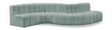 Arc Mint Green Vegan Leather Modular Sofa 101Mint-S6A Meridian Furniture