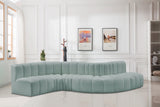 Arc Mint Green Vegan Leather Modular Sofa 101Mint-S6A Meridian Furniture