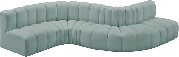 Arc Mint Green Vegan Leather Modular Sofa 101Mint-S6A Meridian Furniture