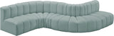 Arc Mint Green Vegan Leather Modular Sofa 101Mint-S6A Meridian Furniture