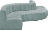 Arc Mint Green Vegan Leather Modular Sofa 101Mint-S6A Meridian Furniture