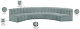 Arc Mint Green Vegan Leather Modular Sofa 101Mint-S6B Meridian Furniture