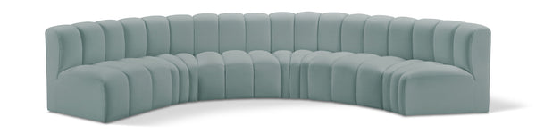 Arc Mint Green Vegan Leather Modular Sofa 101Mint-S6B Meridian Furniture