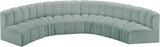 Arc Mint Green Vegan Leather Modular Sofa 101Mint-S6B Meridian Furniture