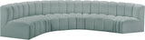 Arc Mint Green Vegan Leather Modular Sofa 101Mint-S6B Meridian Furniture