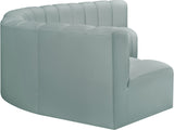 Arc Mint Green Vegan Leather Modular Sofa 101Mint-S6B Meridian Furniture