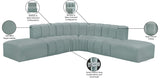 Arc Mint Green Vegan Leather Modular Sofa 101Mint-S6C Meridian Furniture