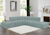 Arc Mint Green Vegan Leather Modular Sofa 101Mint-S6C Meridian Furniture