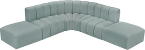 Arc Mint Green Vegan Leather Modular Sofa 101Mint-S6C Meridian Furniture