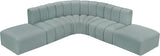 Arc Mint Green Vegan Leather Modular Sofa 101Mint-S6C Meridian Furniture