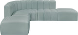 Arc Mint Green Vegan Leather Modular Sofa 101Mint-S6C Meridian Furniture