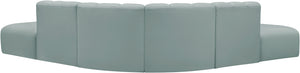 Arc Mint Green Vegan Leather Modular Sofa 101Mint-S6C Meridian Furniture