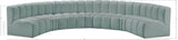 Arc Mint Green Vegan Leather Modular Sofa 101Mint-S7B Meridian Furniture