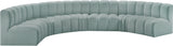 Arc Mint Green Vegan Leather Modular Sofa 101Mint-S7B Meridian Furniture