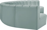 Arc Mint Green Vegan Leather Modular Sofa 101Mint-S7B Meridian Furniture