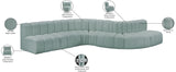 Arc Mint Green Vegan Leather Modular Sofa 101Mint-S7C Meridian Furniture