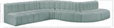 Arc Mint Green Vegan Leather Modular Sofa 101Mint-S7C Meridian Furniture